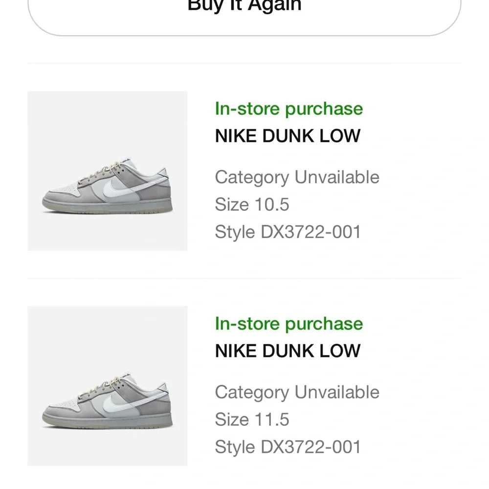 Nike Dunk Low Wolf Grey Pure Platinum Men's Sneaker DS 100% Authentic - Picture 11 of 16